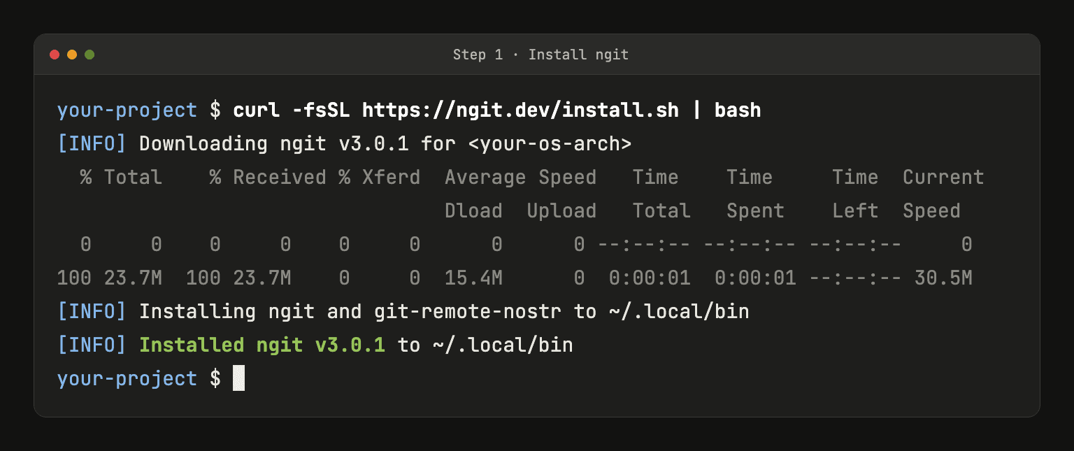 Installing ngit