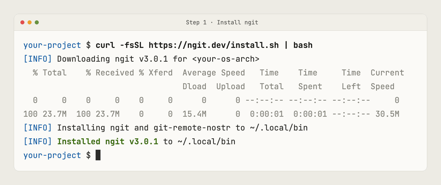 Installing ngit