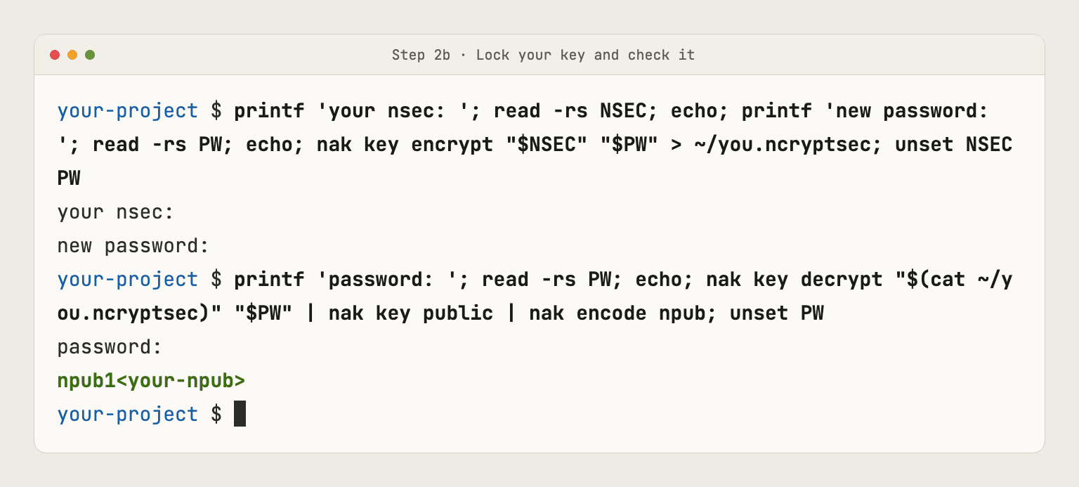 Locking your key and checking it