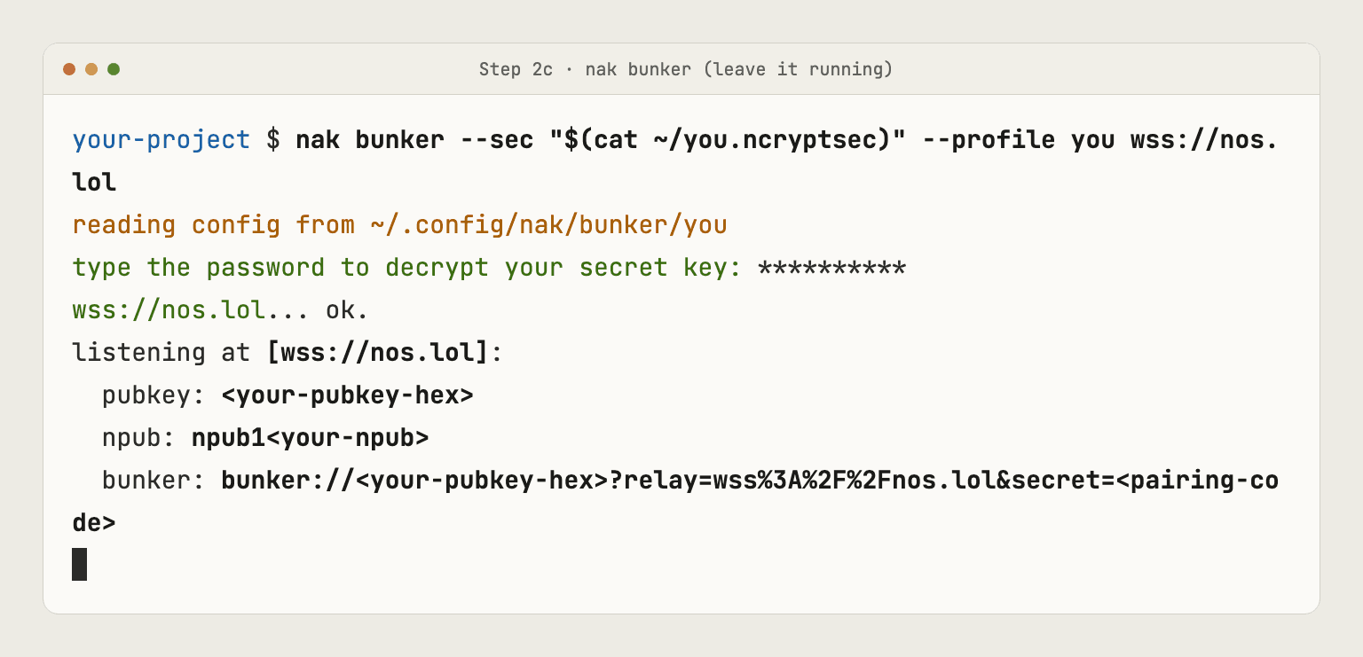 nak bunker running
